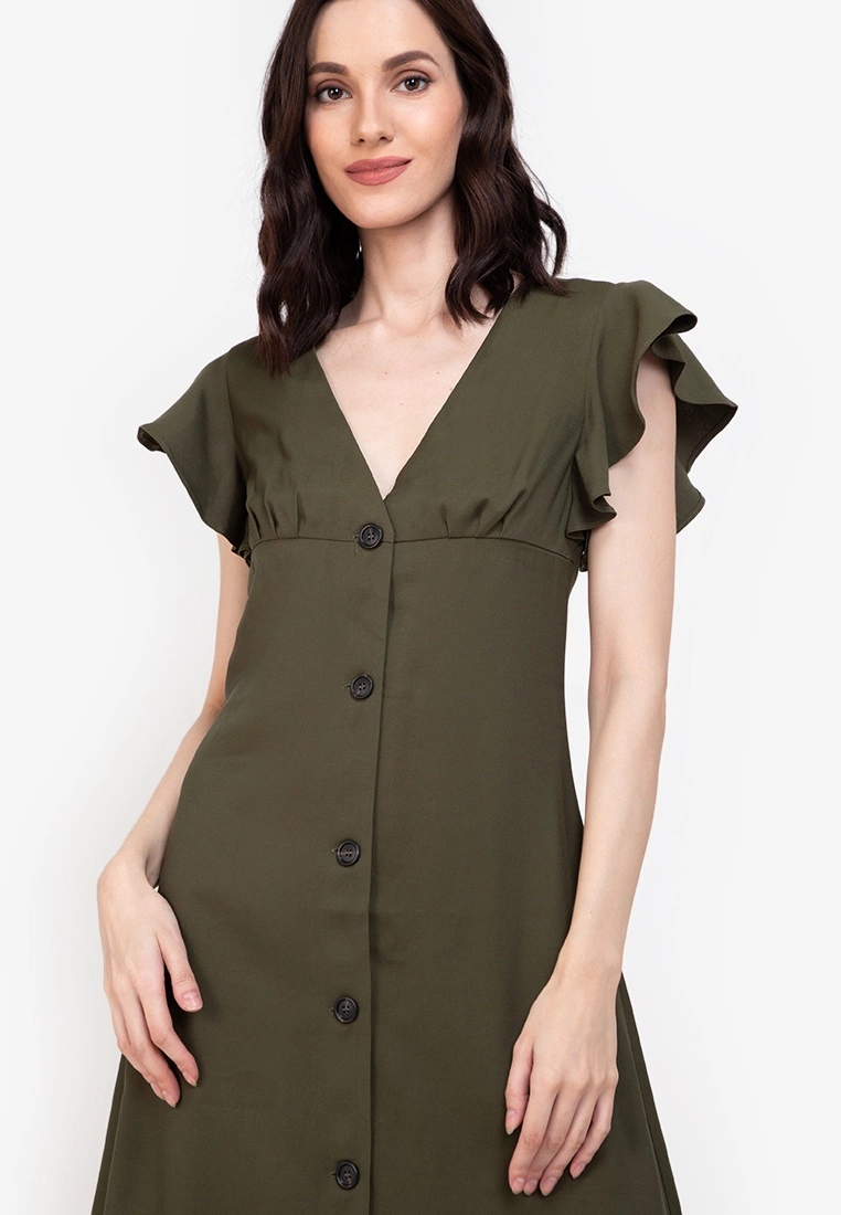 ZALORA BASICS Ruffle Midi Dress - Billede 3