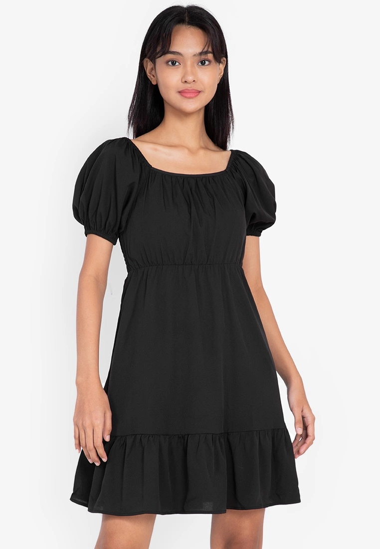 ZALORA BASICS Square Neck Puff Sleeve Dress - Billede 5