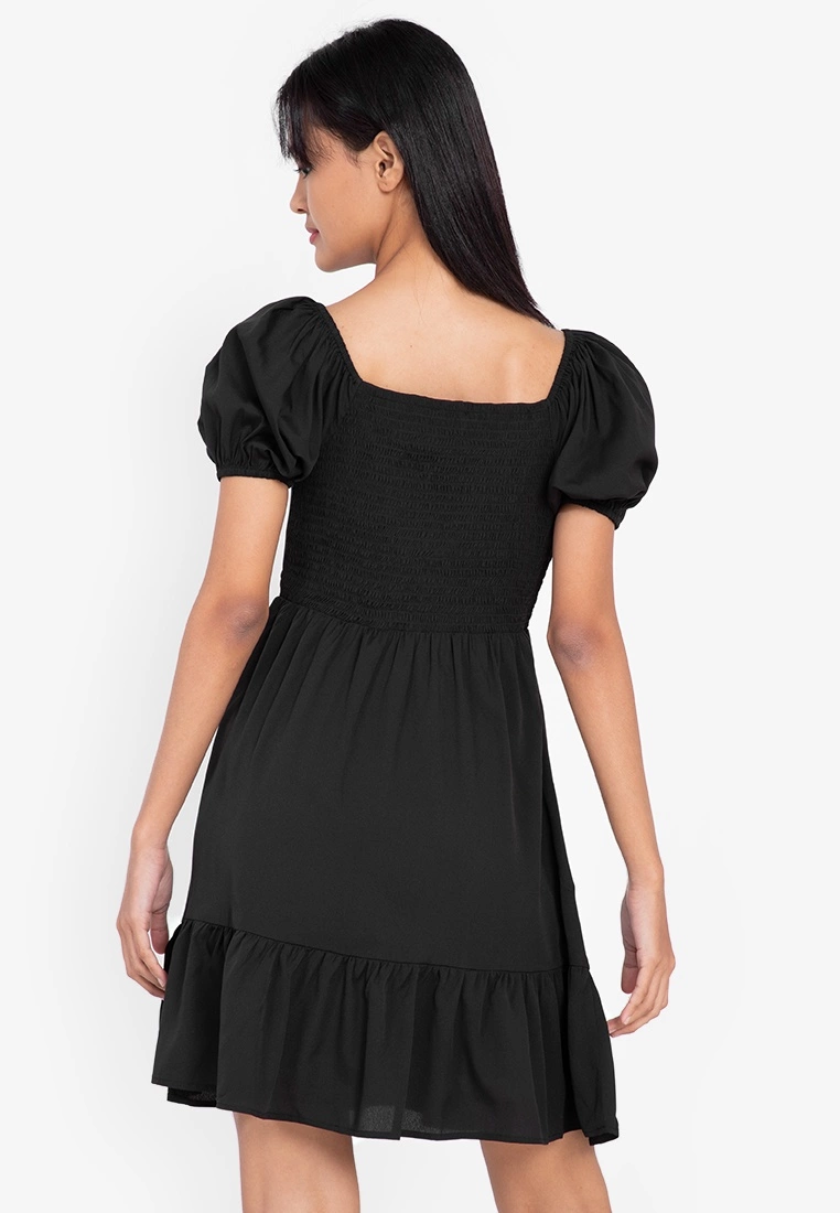 ZALORA BASICS Square Neck Puff Sleeve Dress - Billede 6