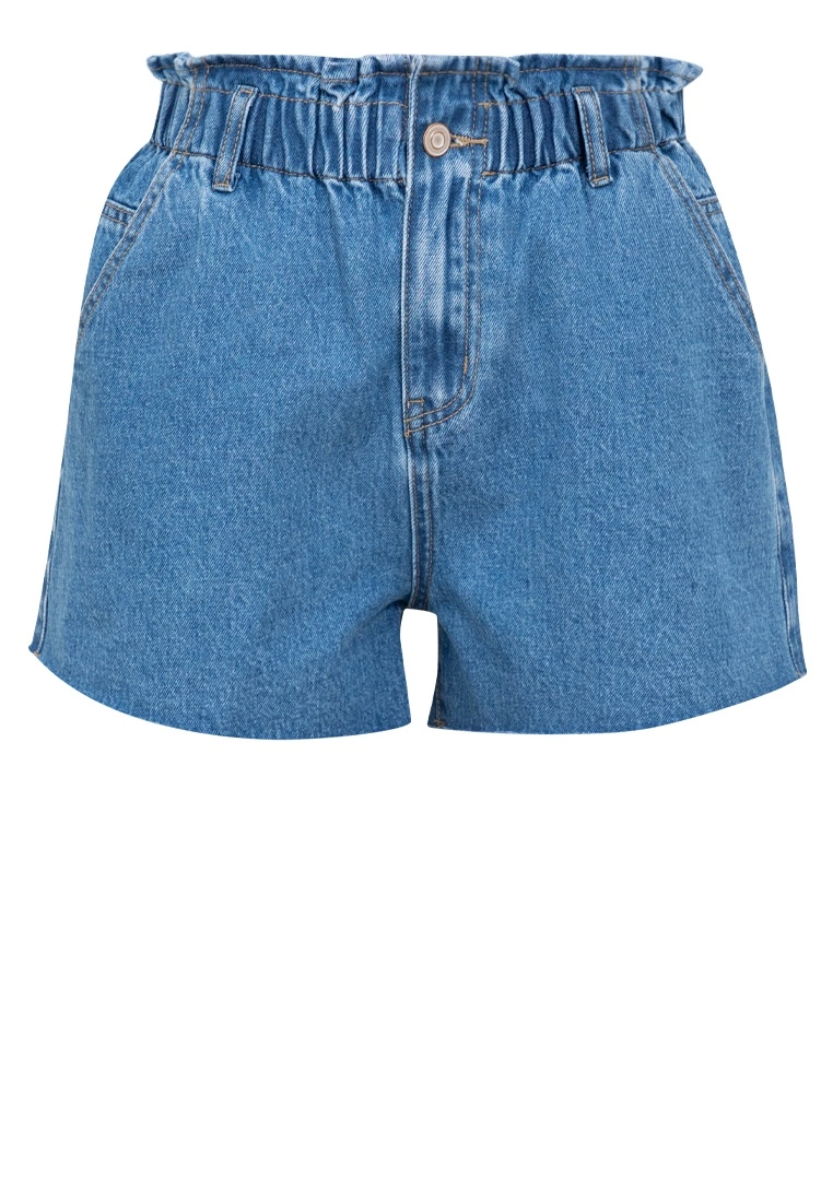ZALORA BASICS Raw Hem Paperbag Denim Shorts - Billede 5