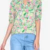 ZALORA BASICS Keyhole Front Puff Sleeve Blouse