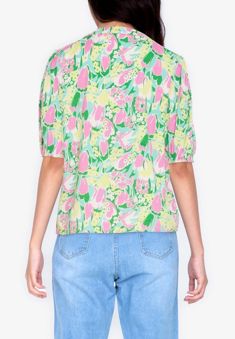 ZALORA BASICS Keyhole Front Puff Sleeve Blouse - Billede 2