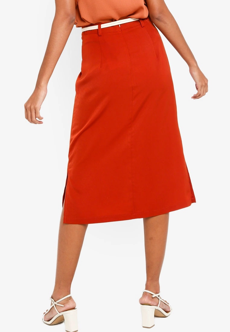 ZALORA BASICS Round Buckle Midi Skirt - Billede 2