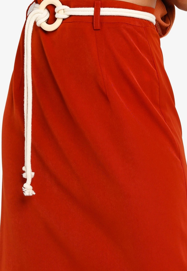 ZALORA BASICS Round Buckle Midi Skirt - Billede 3