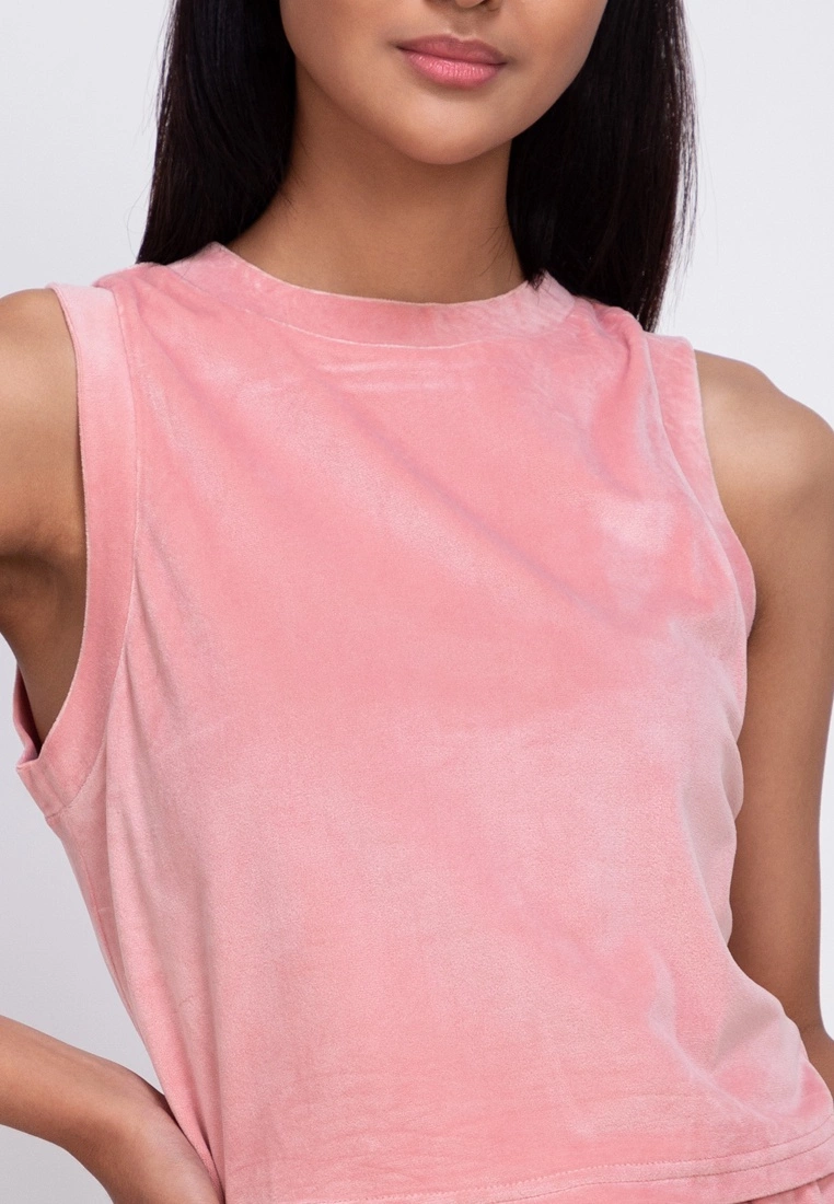 ZALORA BASICS Lounge Velour Crew Neck Tank - Billede 3