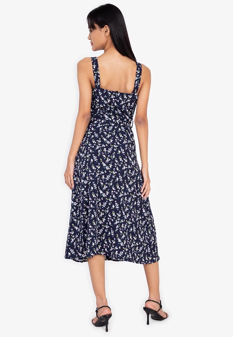 ZALORA BASICS Sweetheart Neckline Midi Dress with Belt - Billede 6