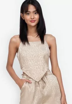 ZALORA BASICS Hankie Satin Top