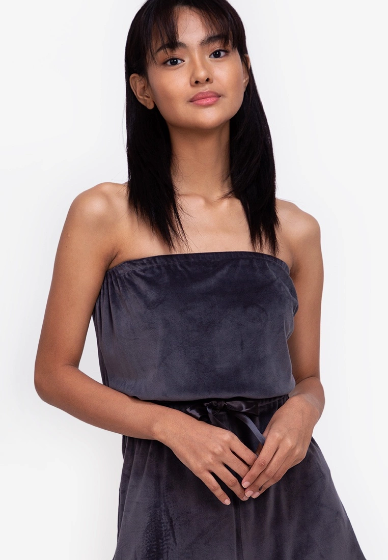 ZALORA BASICS Lounge Velour Playsuit - Billede 3