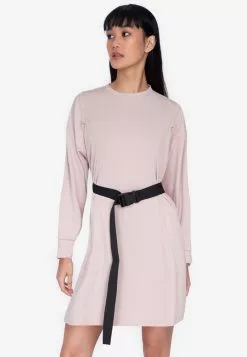 ZALORA BASICS Cold Shoulder Hoodie Dress
