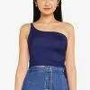 ZALORA BASICS One Shoulder Top With Side Ruching