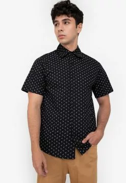 ZALORA BASICS Anchor Print Short Sleeve Shirt