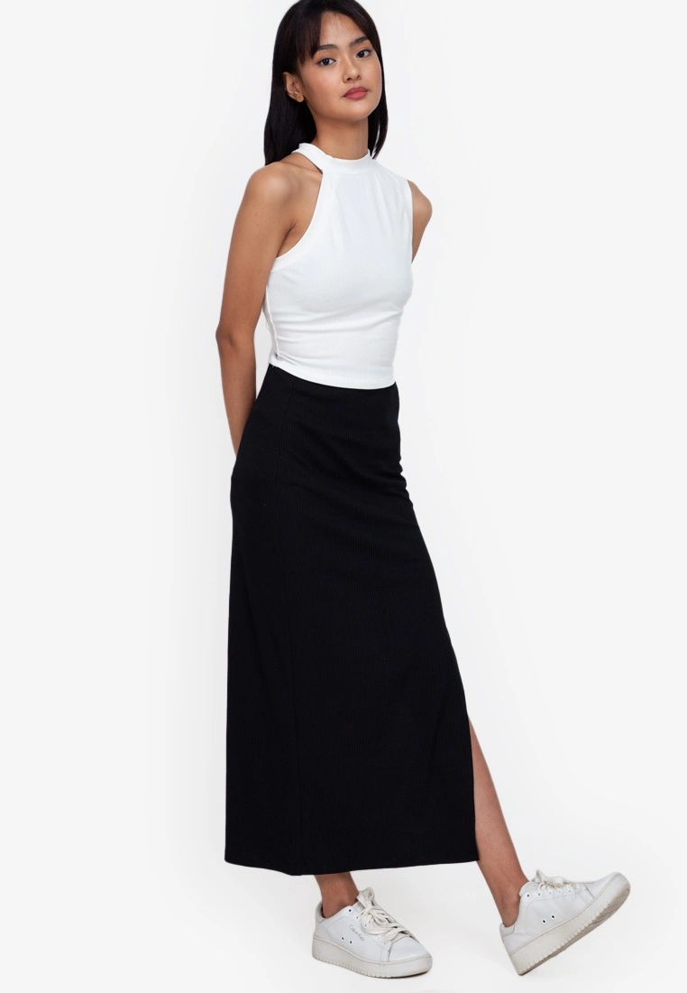 ZALORA BASICS Rib One Shoulder Top - Billede 4