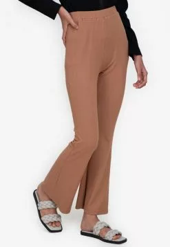 ZALORA BASICS Rib Flare Pants