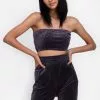 ZALORA BASICS Lounge Velour Bandeau