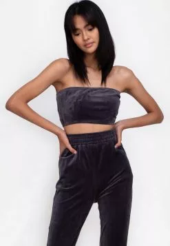 ZALORA BASICS Lounge Velour Bandeau
