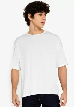 ZALORA BASICS Back Panel Stripe T-Shirt
