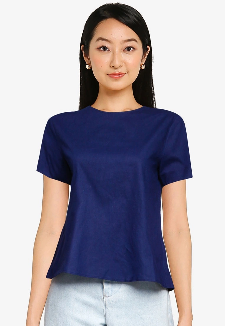 ZALORA BASICS Back Overlap Top