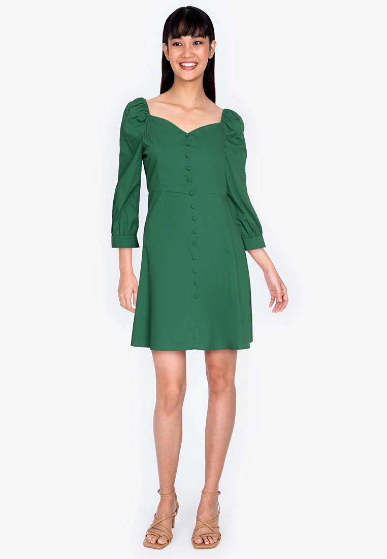 ZALORA BASICS Sweetheart Neckline Fit & Flare Dress - Billede 4
