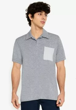 ZALORA BASICS Contrast Pocket Polo Shirt