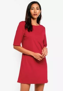 ZALORA BASICS Basic Elbow Sleeves Shift Dress
