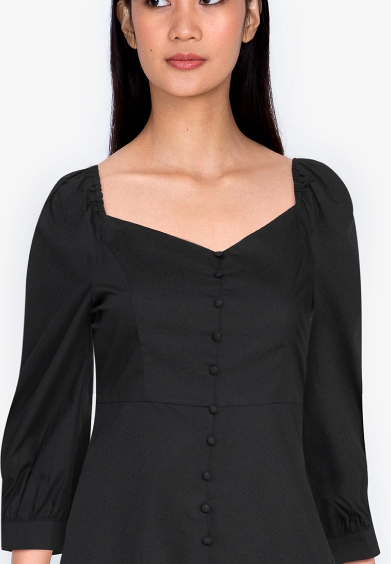 ZALORA BASICS Sweetheart Neckline Fit & Flare Dress - Billede 3