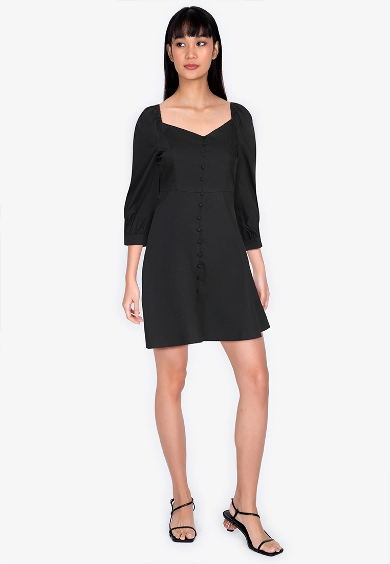 ZALORA BASICS Sweetheart Neckline Fit & Flare Dress - Billede 4