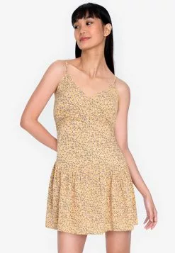 ZALORA BASICS V-Neck Cami Mini Dress