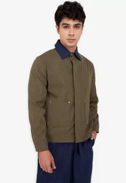 ZALORA BASICS Contrast Collar Jacket