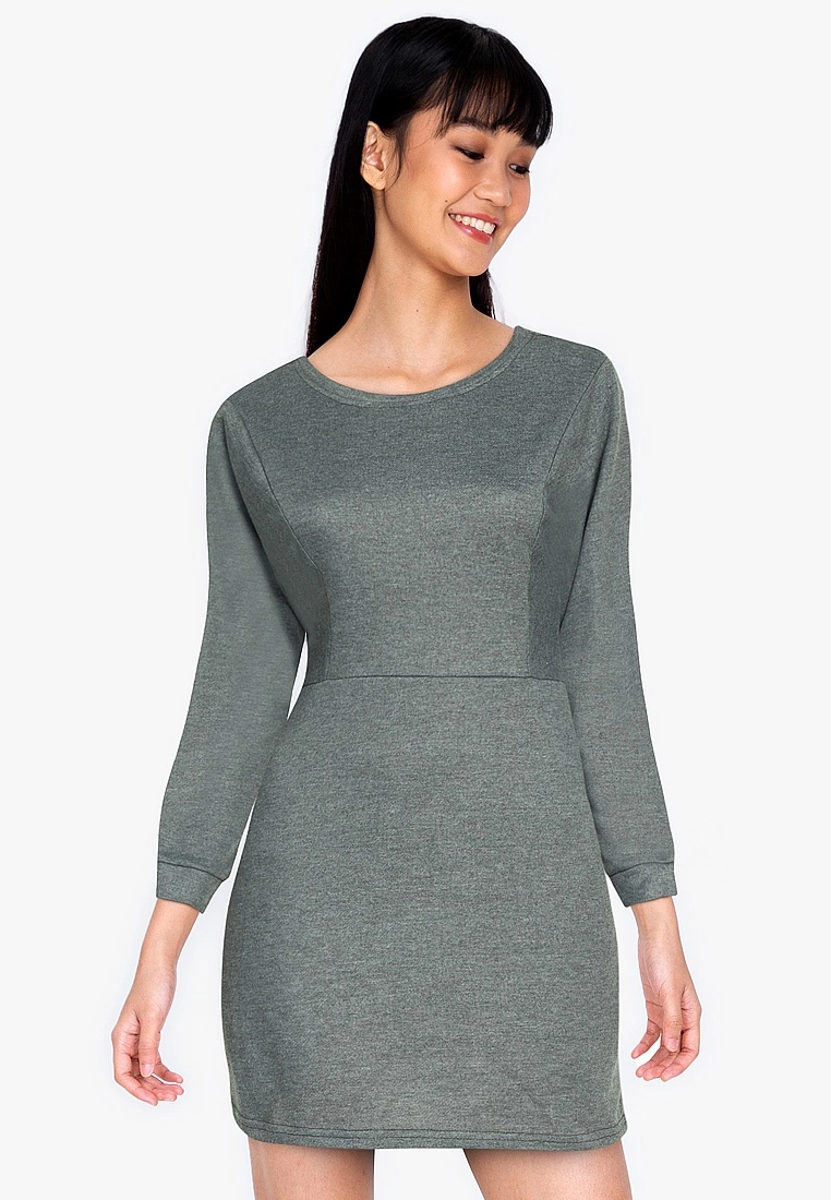 ZALORA BASICS Knit Bodycon Dress