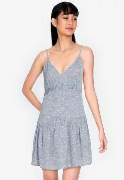ZALORA BASICS V-Neck Cami Mini Dress