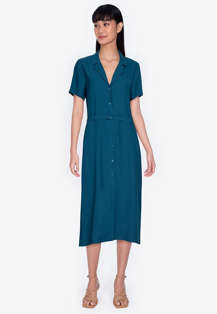 ZALORA BASICS Resort Collar Midi Dress - Billede 4