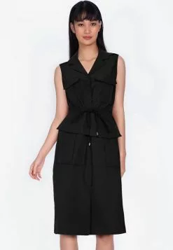 ZALORA BASICS Sleeveless Utility Dress
