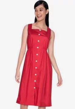 ZALORA BASICS Button Down Midi Dress