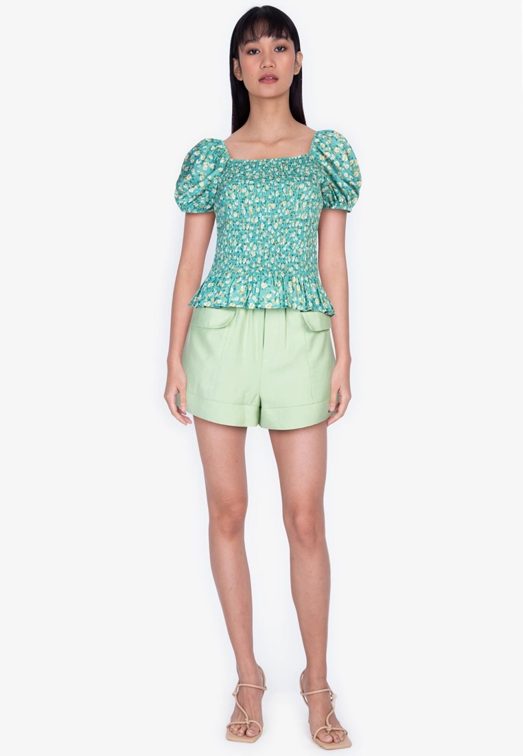 ZALORA BASICS Square Neck Puff Sleeve Top - Billede 4