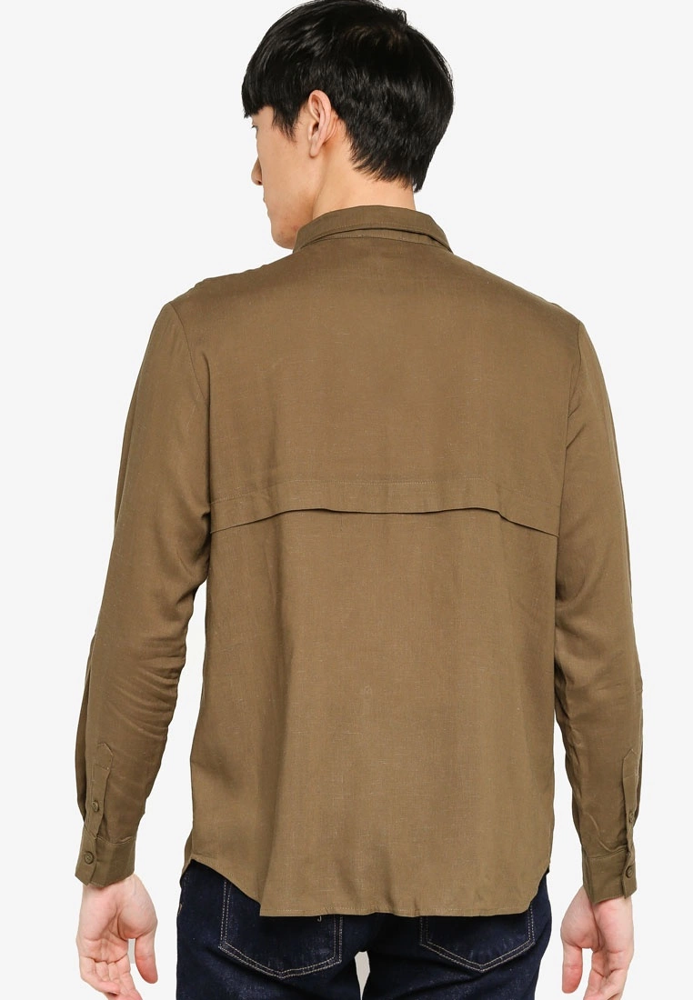 ZALORA BASICS Front Panelling Long Sleeve Shirt - Billede 2