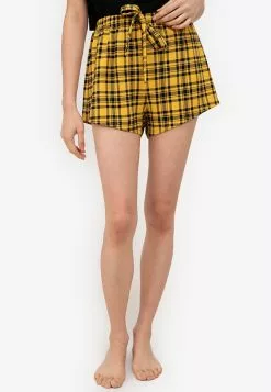 ZALORA BASICS Lounge Tartan Plaid Shorts