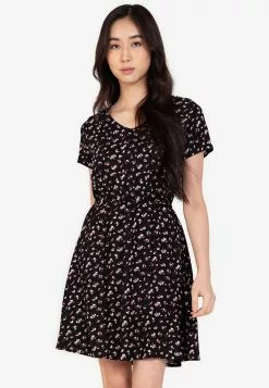 ZALORA BASICS Back Tie Skater Dress