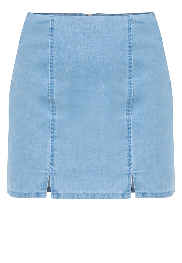 ZALORA BASICS Split Front Mini Denim Skirt - Billede 5