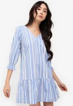 ZALORA BASICS Ruffle Hem Drop Waist Dress