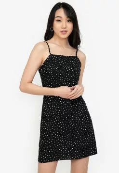 ZALORA BASICS Mini Open Tie Back Slip Dress
