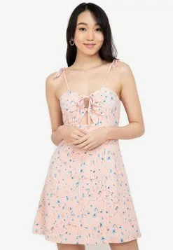 ZALORA BASICS Tie Detail Mini Dress