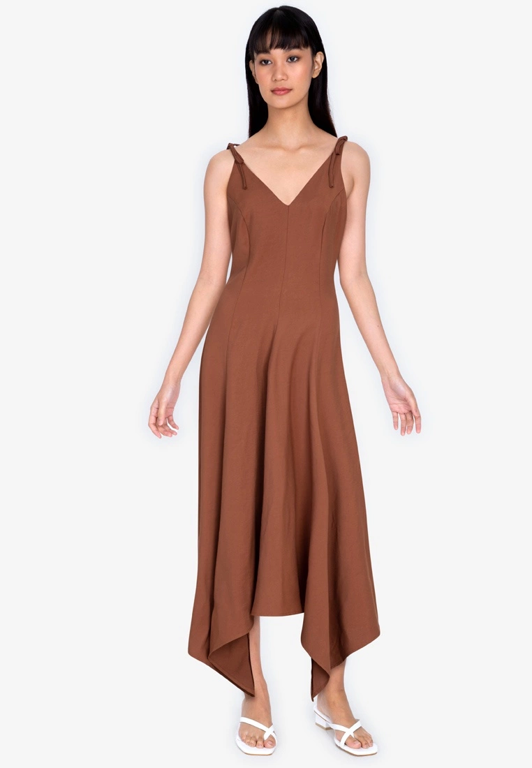 ZALORA BASICS Asymmetric Midi Dress