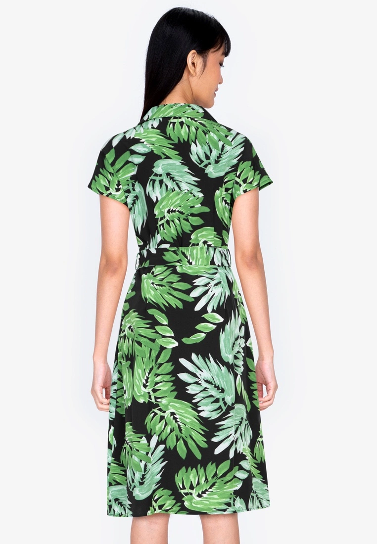 ZALORA BASICS Button Down Midi Dress with Sash - Billede 2