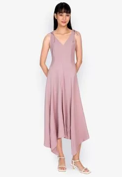 ZALORA BASICS Asymmetric Midi Dress