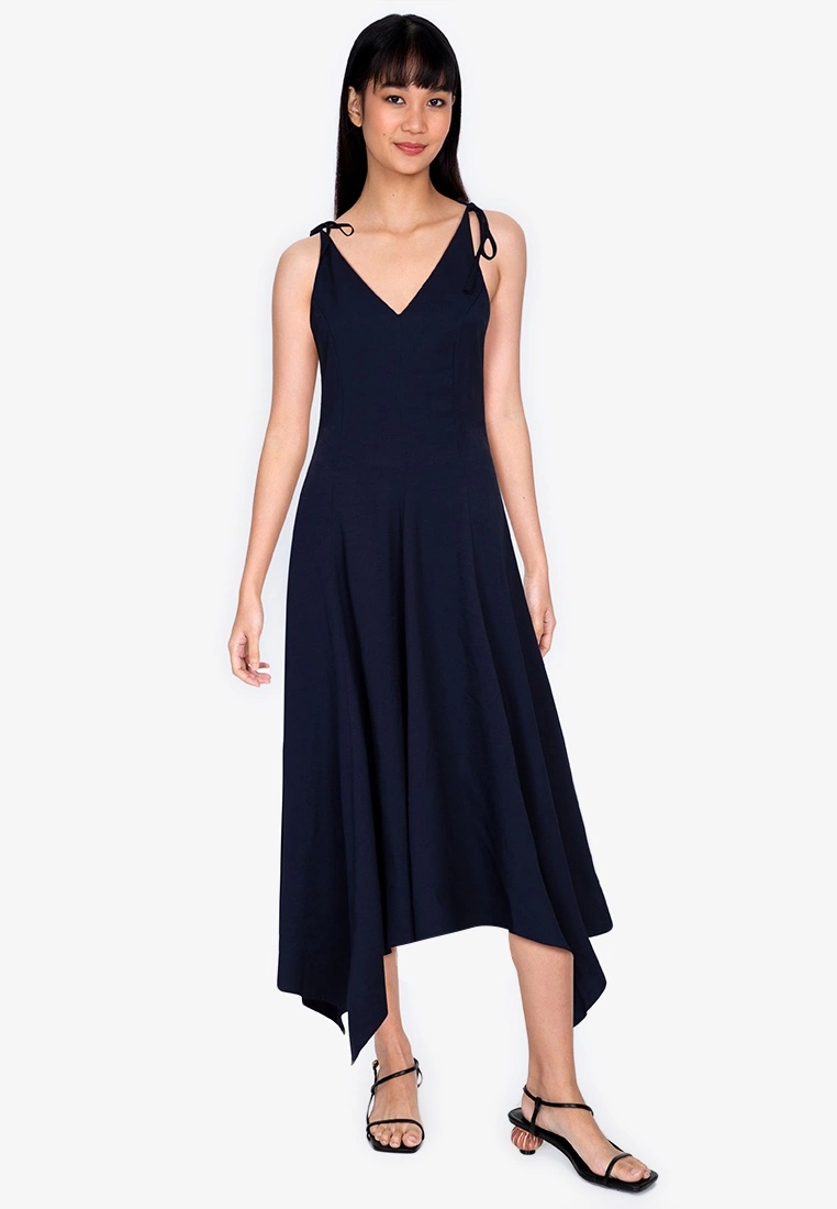 ZALORA BASICS Asymmetric Midi Dress