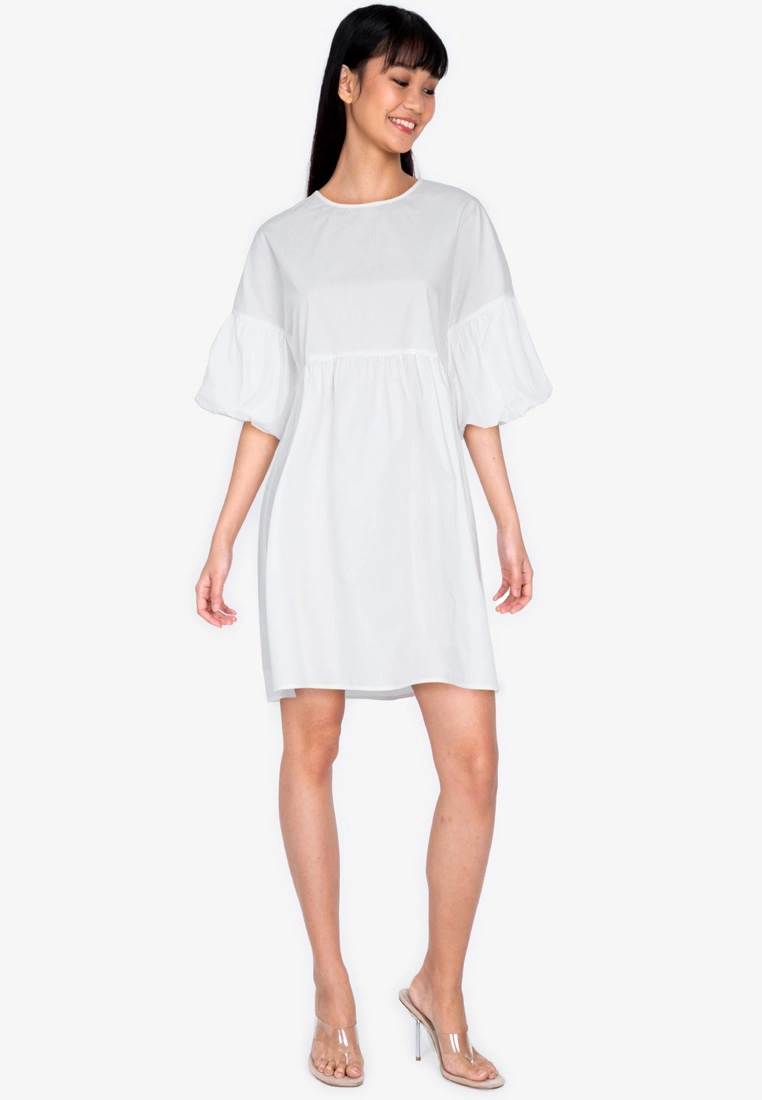 ZALORA BASICS Puff Sleeve Babydoll Dress - Billede 4