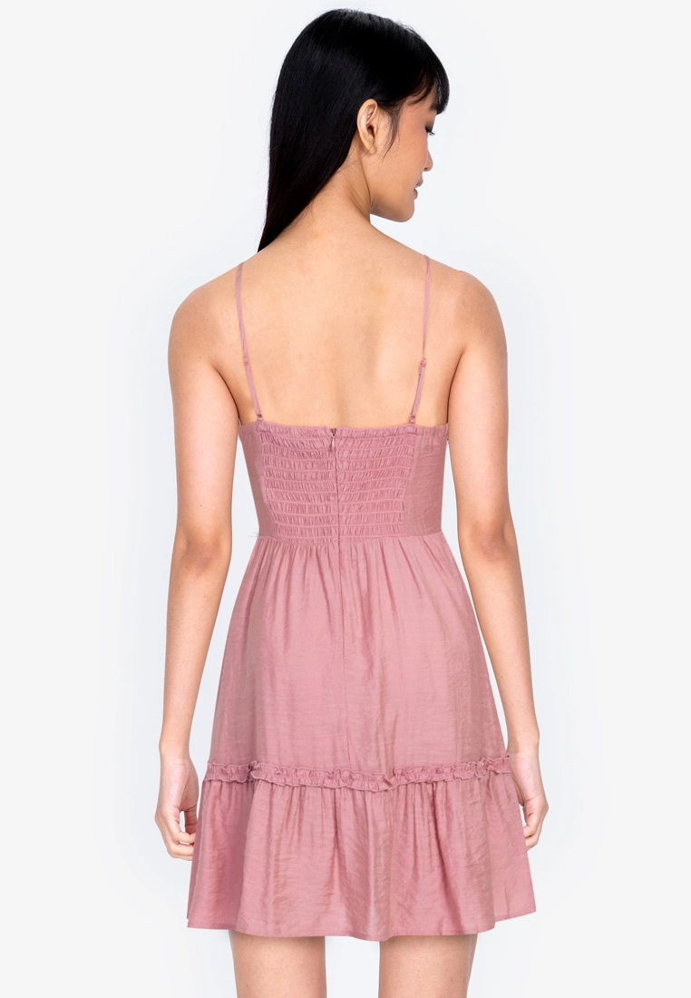 ZALORA BASICS Lace Trim Plunge Neck Dress - Billede 2