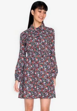 ZALORA BASICS Smocked Waist Shirt Dress