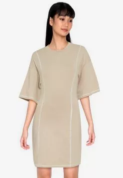 ZALORA BASICS Contrast Jersey Sheath Dress
