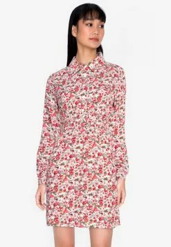 ZALORA BASICS Smocked Waist Shirt Dress